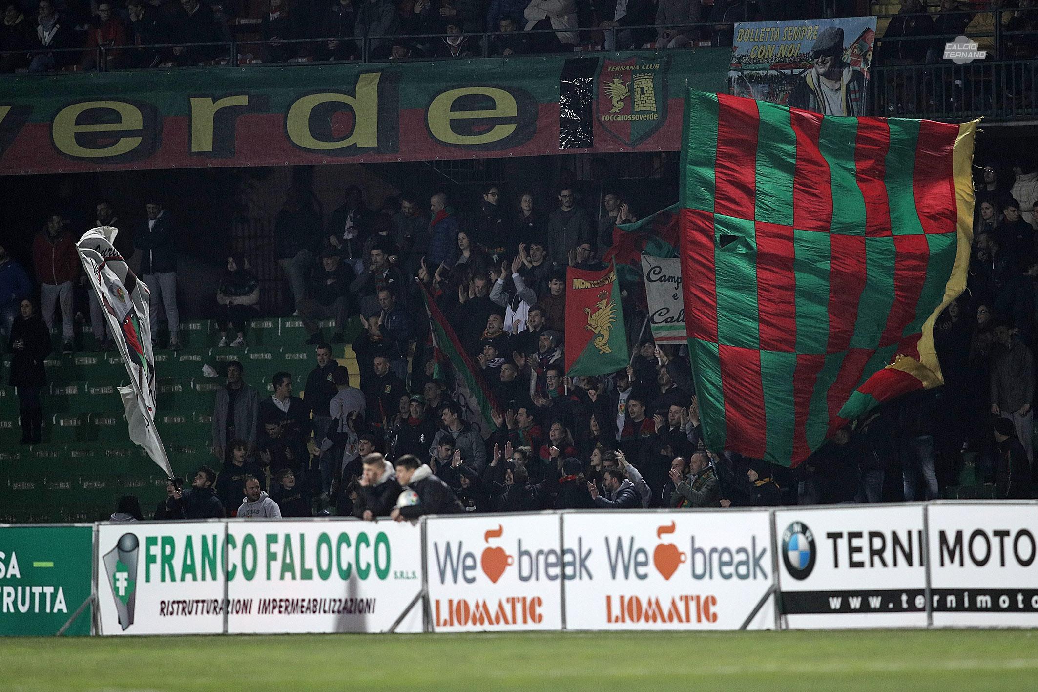 Foto Luca Pagliaricci lega pro Ternana Sambenedettese curva nord