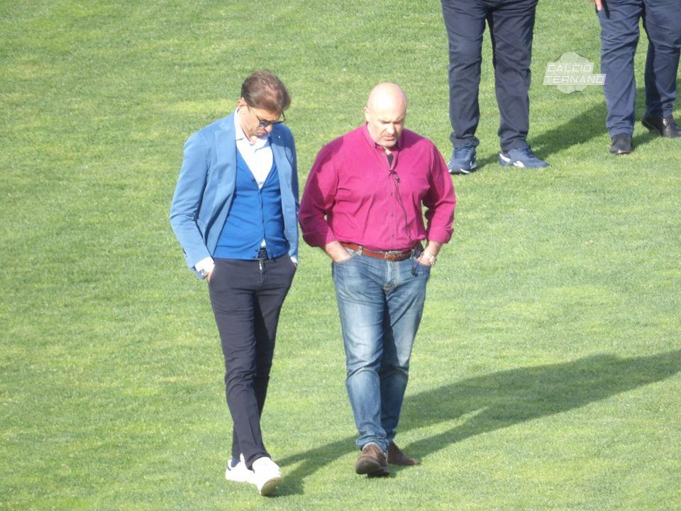 Ternana, la prima di Stefano Bandecchi e Paolo Tagliavento