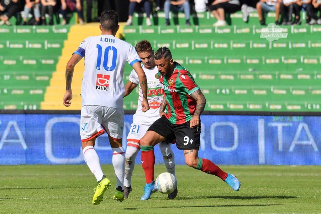 fase di gioco di ternana-catania