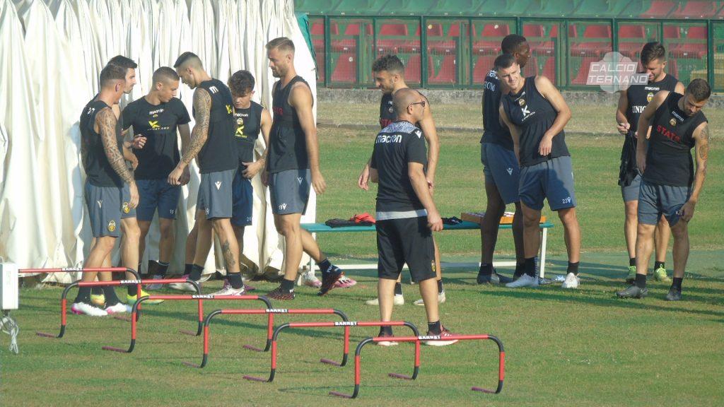 la seduta di allenamento della Ternana