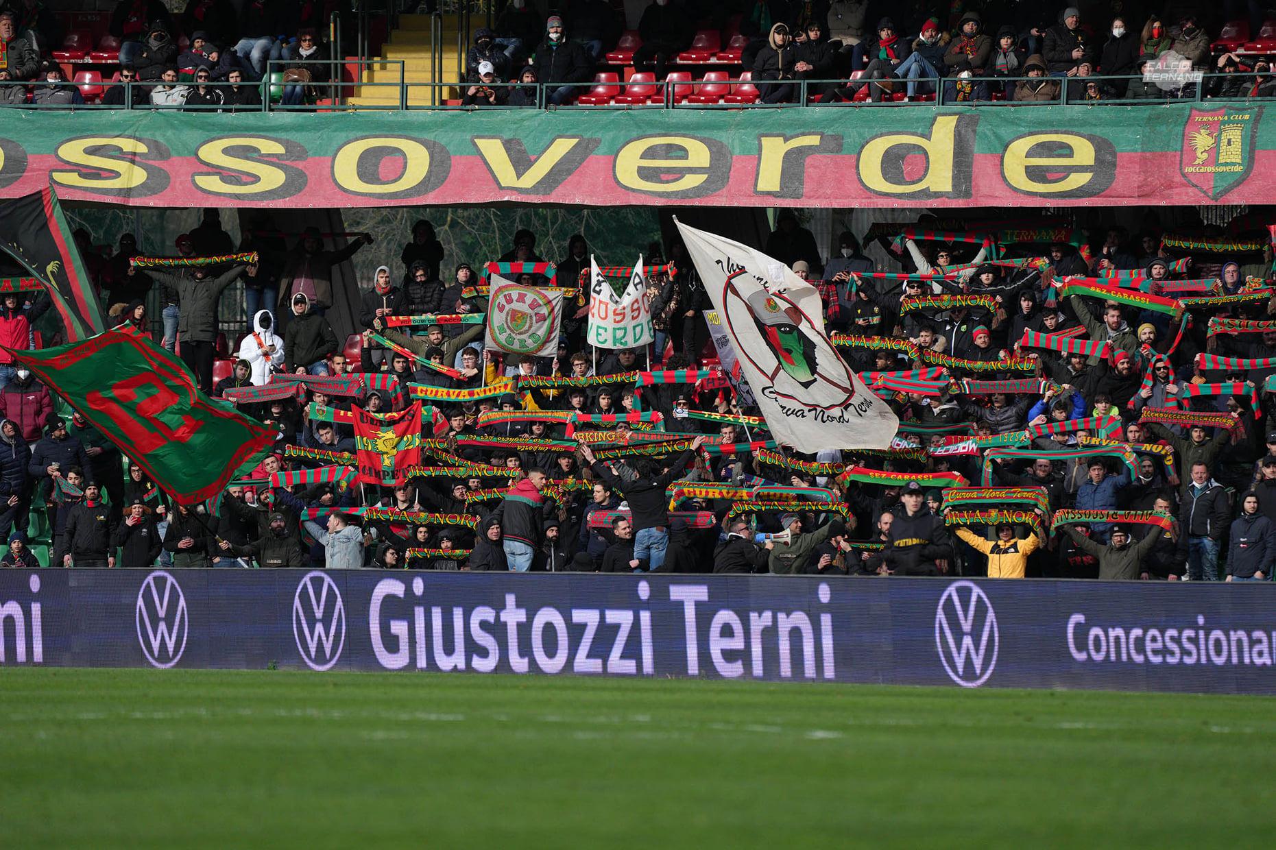 Ternana-Cremonese curva Nord - foto Luca Pagliaricci Ternana-Cremonese curva Nord
