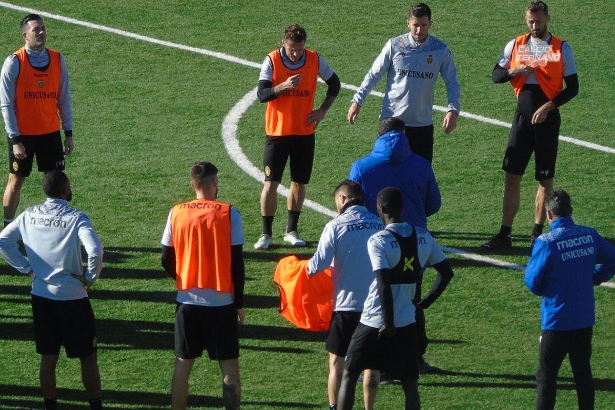 allenamento della Ternana ternana agli allenamenti