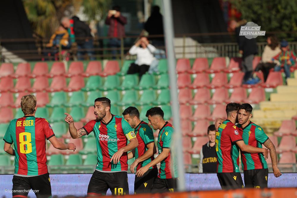 Ternana-Lucchese esultanza rossoverdi
